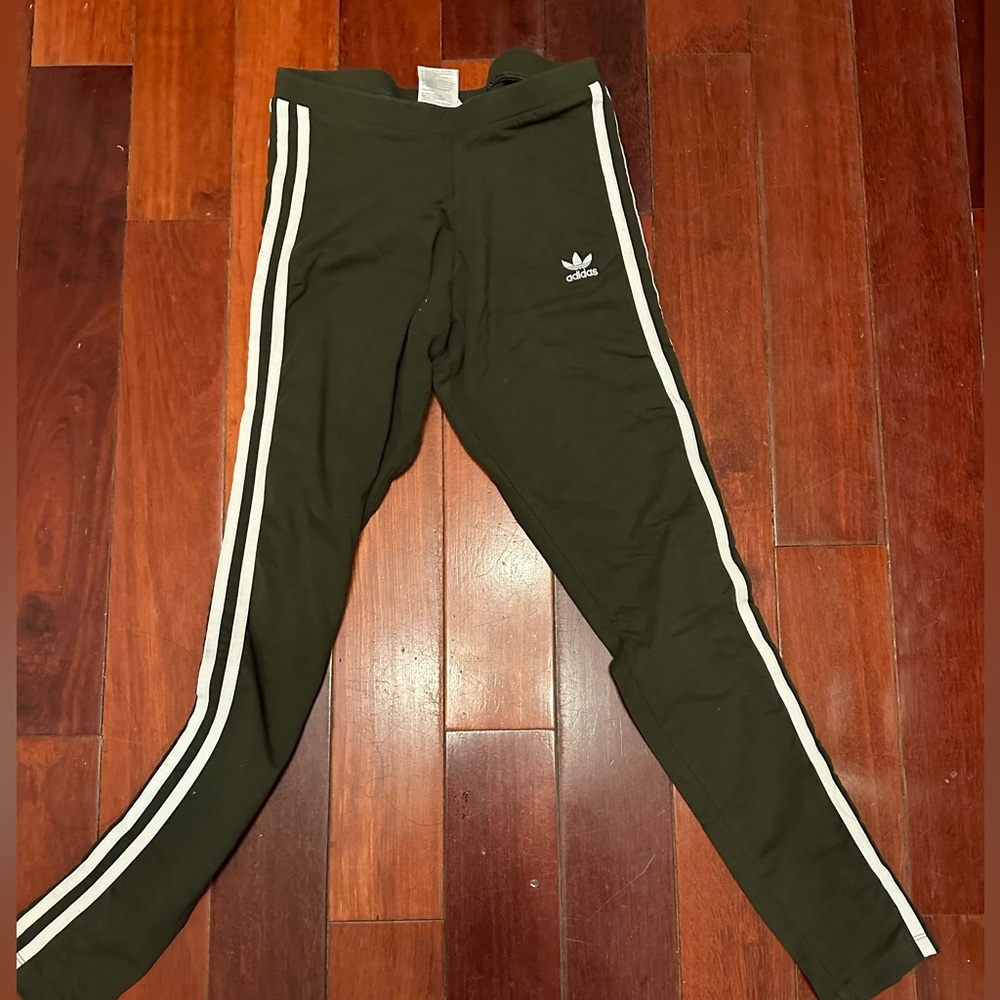 Adidas leggings khaki never worn size small